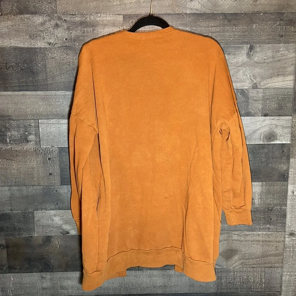 Cozy Burt Orange Over Size Forever21 Cardigan with Pockets - Picture 4 of 6